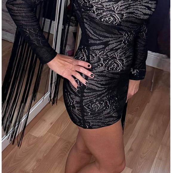Rare Sky brand black lace, mini dress, size small. NEW WITH TAGS - Picture 3 of 7